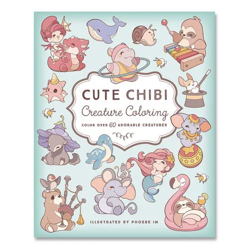 Cute Chibi Creature Coloring Book, All Ages, 128 Pages