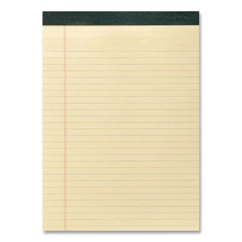 Recycled Legal Pad, Wide/Legal Rule, (40) Canary 8.5 x 11 Sheets
