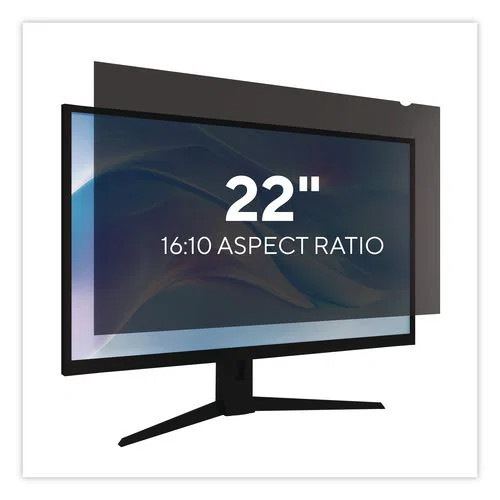 Anti-Glare Privacy Filter for 22" Widescreen Monitors, 16:10 Aspect Ratio