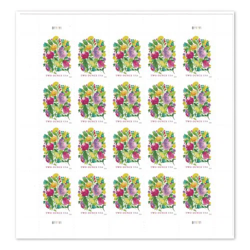 2 oz First-Class Forever Stamps, Wedding Blooms, 20/Pack
