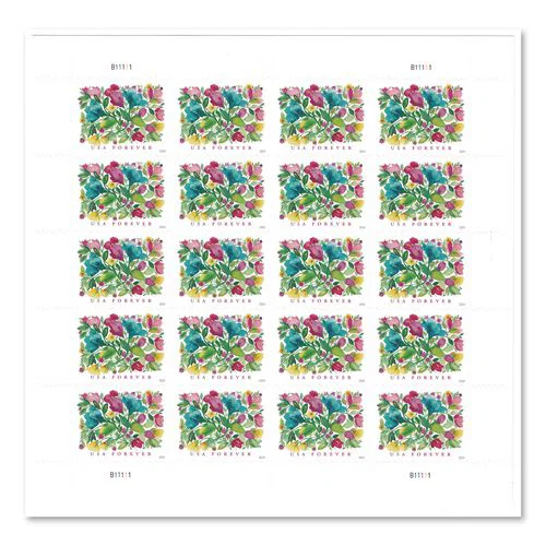 1 oz First-Class Forever Stamps, Celebration Blooms, 20 Stamps