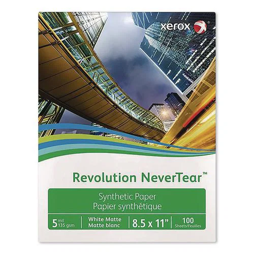 Revolution NeverTear, 5 mil, 8.5 x 11, Smooth White, 100/Pack