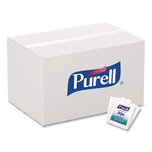 Sanitizing Hand Wipes, Individually Wrapped, 1-Ply, 4.5 x 6.5, Lemon, White, 1,800/Carton