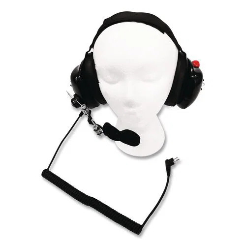Dual Muff Binaural Over The Head Headset, Black