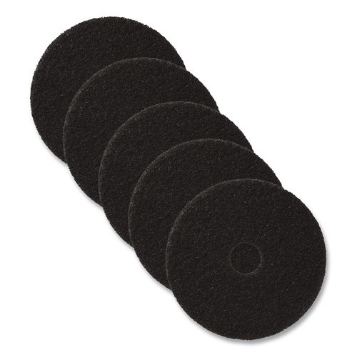 Stripping Pad, 16" Diameter, Black, 5/Carton