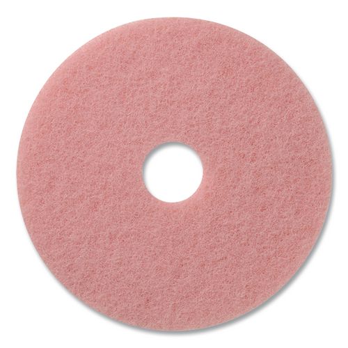 Remover Burnishing Pad, 27" Diameter, Pink, 2/Carton