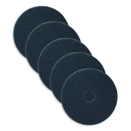 Aqua Burnishing Pads, 27" Diameter, Aqua, 5/Carton