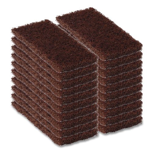 Octopus Heavy Duty Cleaning Pad, 5" x 9", Brown, 20/Carton