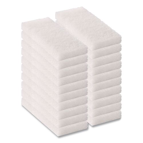Octopus Light Duty Cleaning Pad, 5" x 9", White, 20/Carton