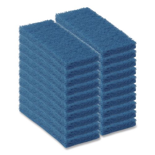 Octopus 102 Medium Duty Cleaning Pad, 5" x 9", Blue, 20/Carton