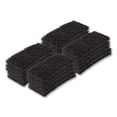 Octopus Heavy Duty Cleaning Pad, 6 x 9, Black, 5 Pads/Bag, 4 Bags/Carton