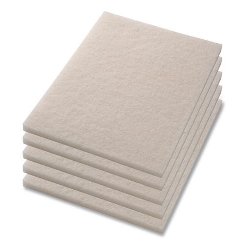 Polishing Pad, 14 x 20, White, 5/Carton