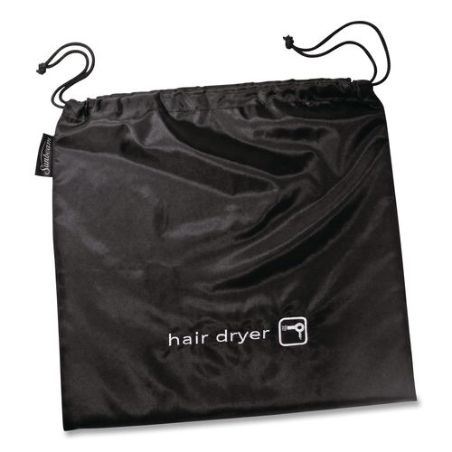 Hospitality Hairdryer Storage Bag, 12 x 12, Black, 6/Carton