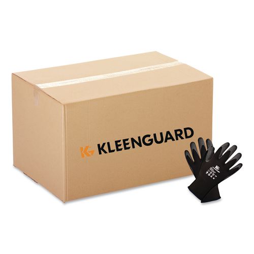 G40 Latex Coated Gloves, EN388: 2142, Medium (Size 8), Gray/Black, 12 Pairs