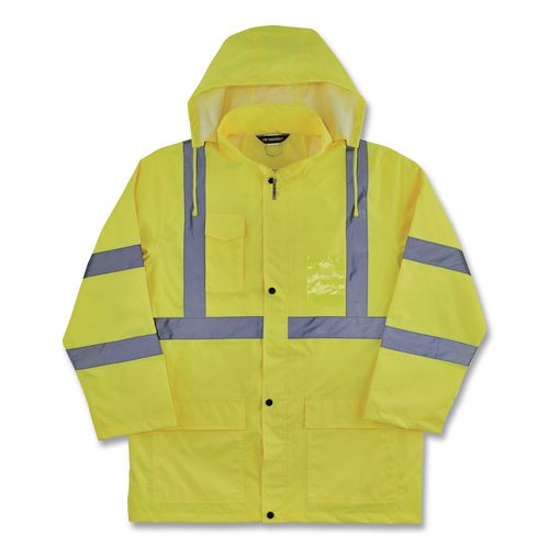 GloWear 8376K Lightweight HV Rain Suit, 4X-Large, Lime