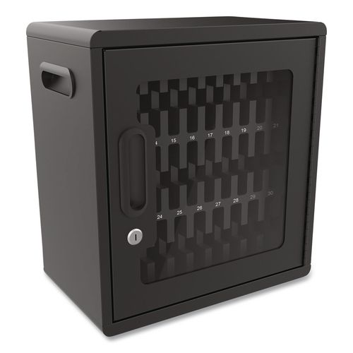 Cell Guard 32-Bay Wall-Mount Cabinet for 32 Devices, 14.96 x 16.14 x 8.98, Black