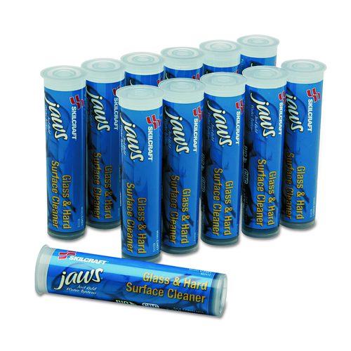 7930016005748, SKILCRAFT JAWS Glass/Hard Surface Cleaner Refill, Unscented, 2 oz, 12/Box
