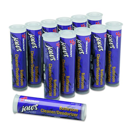 7930016005751, SKILCRAFT JAWS Bathroom Cleaner/Deodorizer Refill, 2 oz, Citrus Scent, 12/Box
