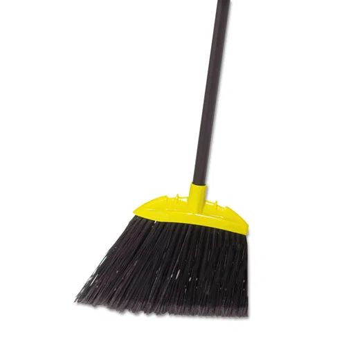 Jumbo Smooth Sweep Angled Broom, 57" Length, Black/Yellow, 6/Carton
