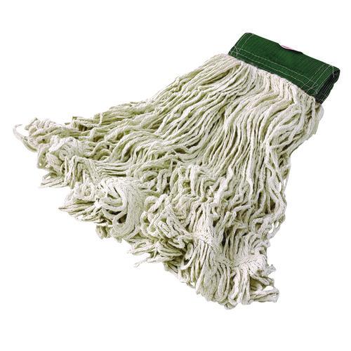 Super Stitch Blend Mop Heads, Cotton/Synthetic, White, Medium, 6/Carton