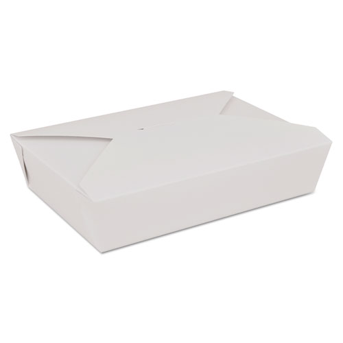ChampPak Retro Carryout Boxes, #2, 7.75 x 5 5 x 1 88, White, Paper, 200/Carton
