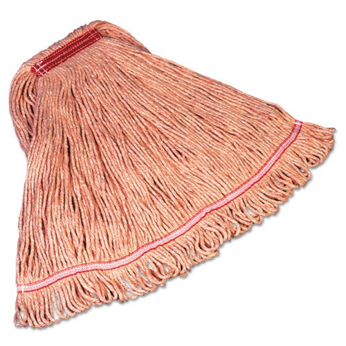 Super Stitch Blend Mop, Large, Red, Cotton/Synthetic Blend, 6 Carton