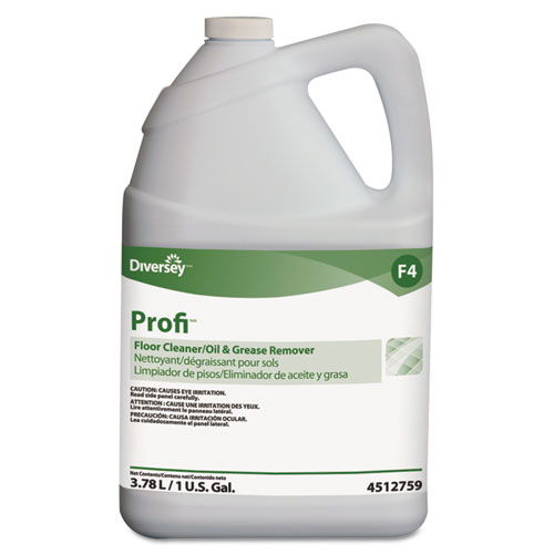 Profi Floor Cleaner and Grease Remover, Liquid, 1 gal Bottle, 4/Carton