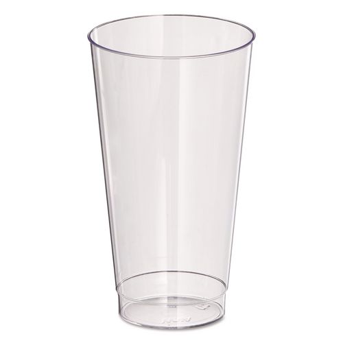 Comet Plastic Tumbler, Squat, 16 oz, Clear, 25/Pack, 20 Packs/Carton