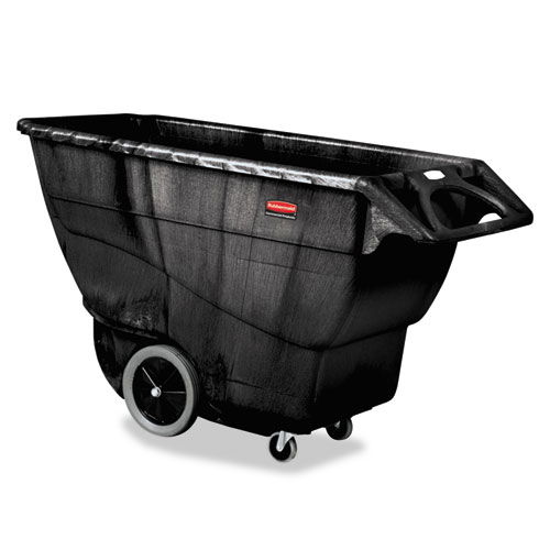 1 cu yd Structural Foam Tilt Truck, Heavy Duty, 2,100 lb Capacity, Black