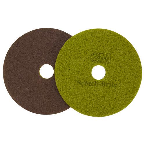 Diamond Floor Pads, 20" Diameter, Sienna, 5/Carton