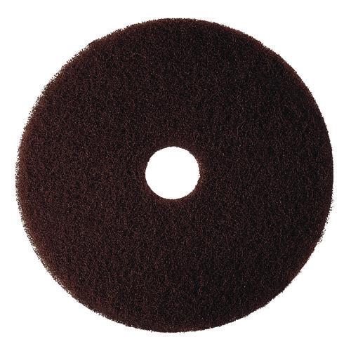 Low-Speed High Productivity Floor Pads 7100, 14" Diameter, Brown, 5/Carton