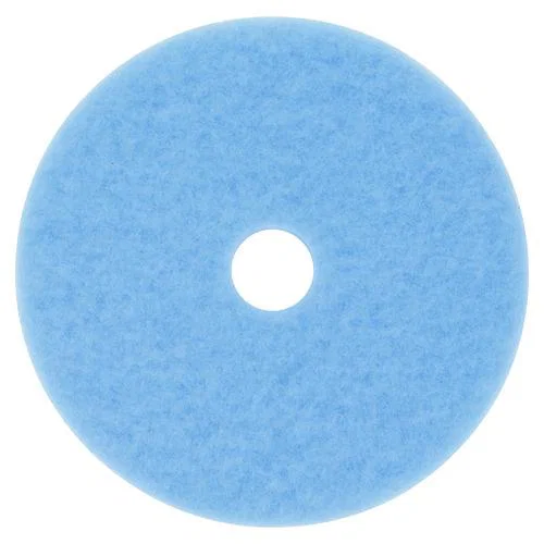 Hi-Performance Burnish Pad 3050, 17" Diameter, Sky Blue, 5/Carton