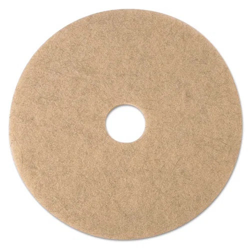 Ultra High-Speed Natural Blend Floor Burnishing Pads 3500, 21" Diameter, Tan, 5/Carton