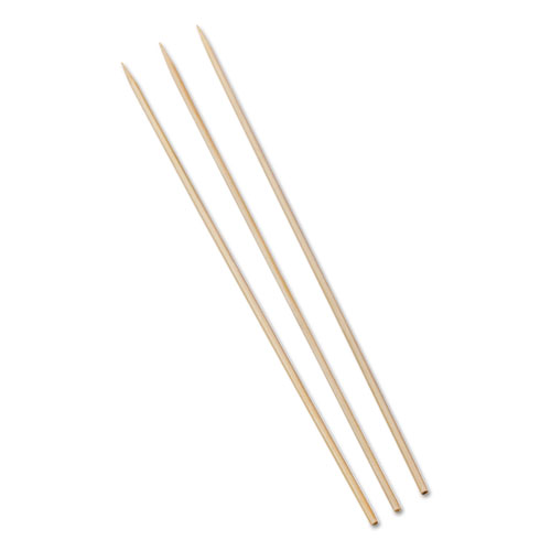 Bamboo Skewers, Paper, 10", White, 100/Pack, 10 Packs/Box, 12 Boxes/Carton