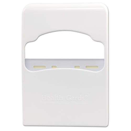 Health Gards Quarter-Fold Toilet Seat Cover Dispenser, 8.75 x 2 x 12, White