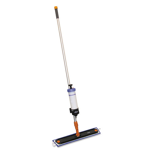 Pace 60 High Impact Cleaning Tool, 24" Wide Microfiber Head, 60" Silver/Black/Red Aluminum/Plastic Handle