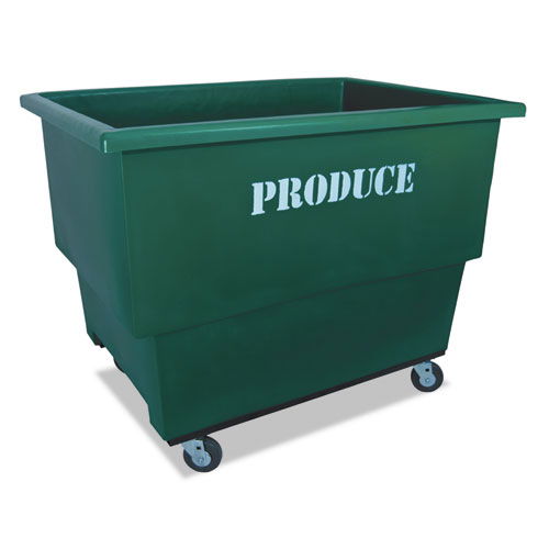 Produce Cart, Plastic, 1 Bin, 800 lb Capacity, 46" x 30.5" x 37", Green