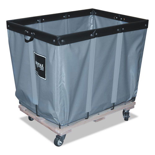 Permanent Liner Truck, Synthetic Fabric, 6-Bushel, 7.47 cu ft Bin, 20" x 20.5" x 27", Gray/Black/Natural