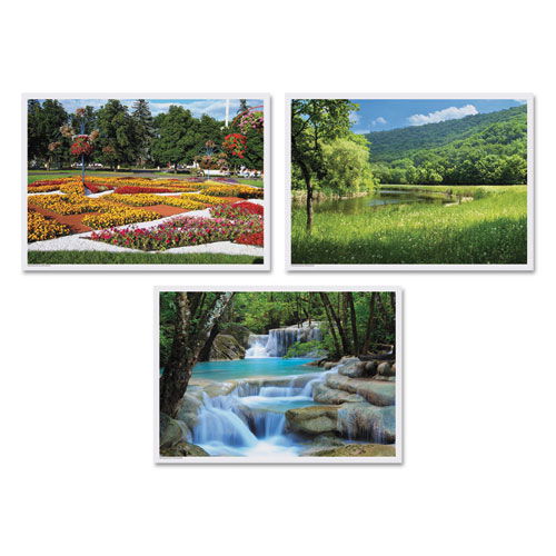 Summer Multi-Pack Placemats, 10 x 14, Three Different Scenes, 1,000/Carton