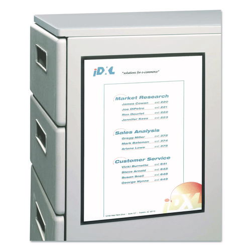 Magnetic Cubicle Keepers Display Holders, 9.2 x 11.69, Magnetic Mount, Clear, 2/Pack