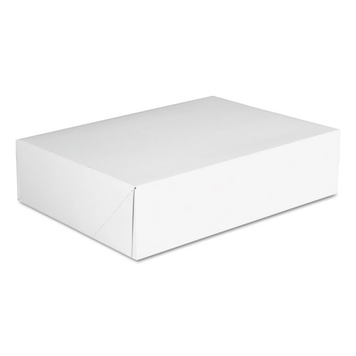 Clay-Coated Donut Boxes, 12.88 x 23 x 12.75, White, Paper, 125/Carton