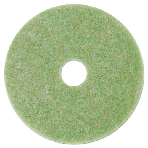 Low-Speed TopLine Autoscrubber Floor Pads 5000, 16" Diameter, Green/Orange, 5/Carton