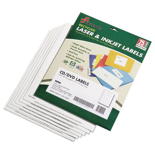 7530015549538, SKILCRAFT Avery CD/DVD Label Maker Kit, Refills, 50/Pack