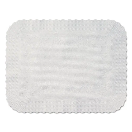 Scalloped Edge Traymat, Smooth Surface, 19.13" x 14", White, 1,000/Carton