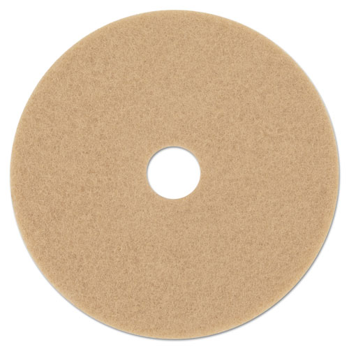 Ultra High-Speed Floor Burnishing Pads 3400, 17" Diameter, Tan, 5/Carton