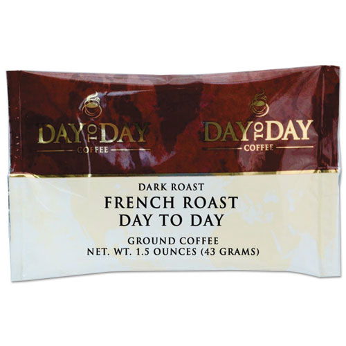 100% Pure Coffee, French Roast, 1.5 oz Pack, 42/Carton