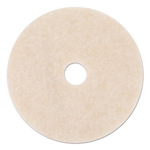 Ultra High-Speed TopLine Floor Burnishing Pads 3200, 17" Diameter, White/Amber, 5/Carton