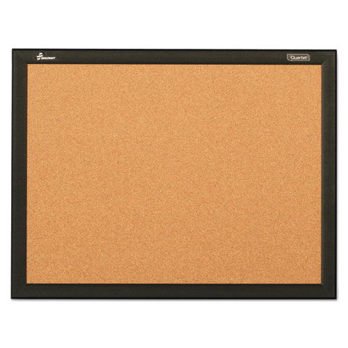 7195016511284, SKILCRAFT Cork Board, 36" x 24", Natural Tan Surface, Black Aluminum Frame