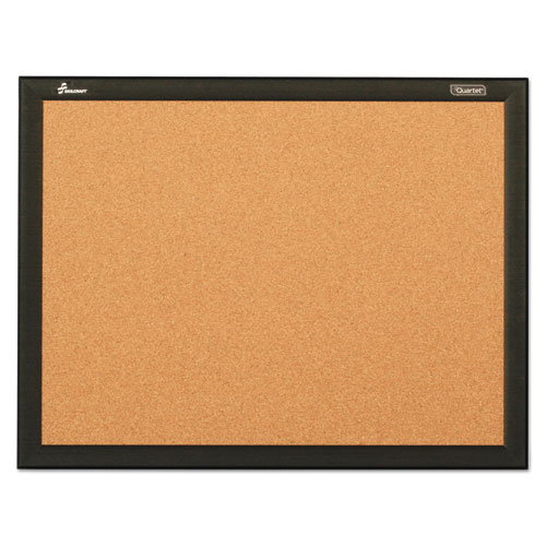 7195016511298, SKILCRAFT Cork Board, 24" x 18", Natural Tan Surface, Black Aluminum Frame
