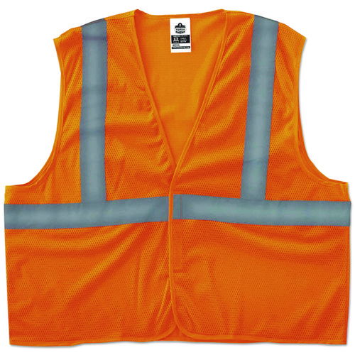 GloWear 8205HL Type R Class 2 Super Econo Mesh Vest, 4X-Large to 5X-Large, Orange